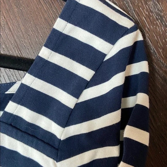 J. Crew Blue and White Sheath Dress Square Neck - Picture 9 of 9